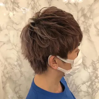 ショート メンズ カラー 🟦西荻窪メンズ特化 美容師🟦Yu-Jiのヘアスタイル