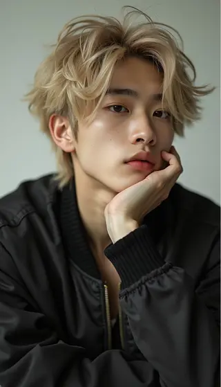 カラー メンズ 岡本 琉聖のヘアスタイル