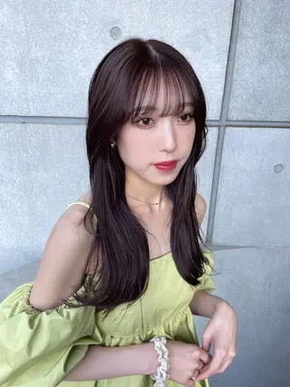 ロング カラー 韓国レイヤー/透明感 /髪質改善/アジキのヘアスタイル