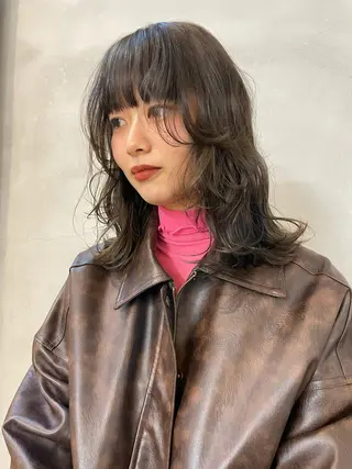 カラー YURiA レイヤー🫧暖色のヘアスタイル