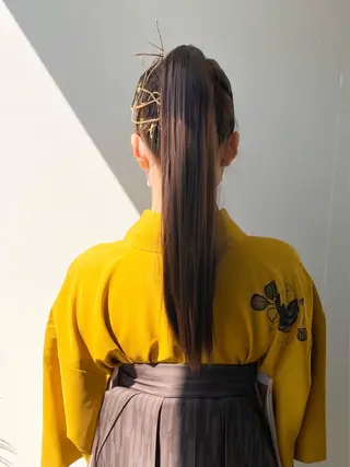 ミディアム ヘアアレンジ 桑原 菜摘のヘアスタイル