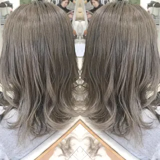 ミディアム カラー ナガイ ユウキのヘアスタイル