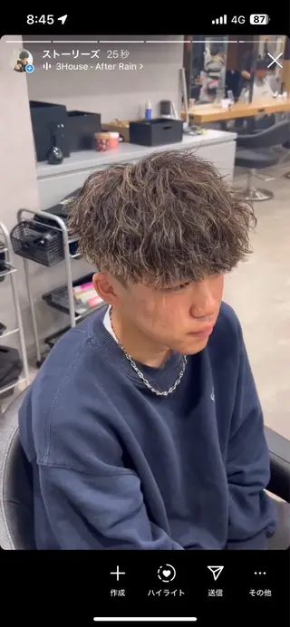パーマ メンズ イケメン製造機 🔥上原沙羅🔥のヘアスタイル