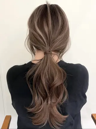 ロング カラー ✨小顔顔まわり✨ サイトウ　アツキのヘアスタイル