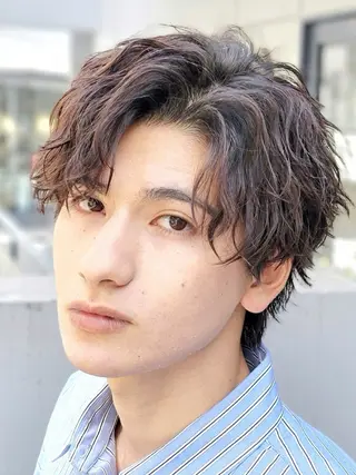 ショート カラー メンズ fifth 仙台メンズサロン所属・仙台メンズパーマ 波巻きパーマ石原大地のヘアスタイル