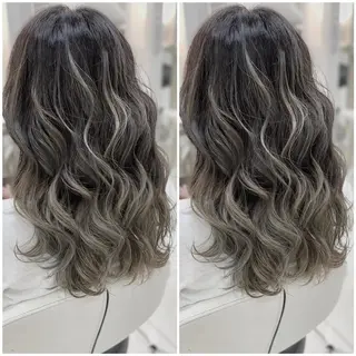 セミロング カラー 全席個室　暖色カラー Zina松園優香🌸のヘアスタイル