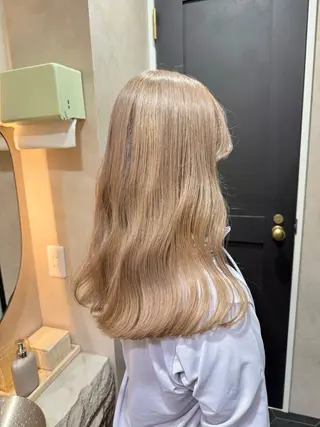 セミロング カラー 🪐韓国ラベンダー艶 カラー/加野彩果🪐のヘアスタイル