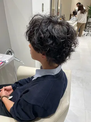 ショート パーマ k-twoたき✨艶感 カラー/美髪矯正のヘアスタイル