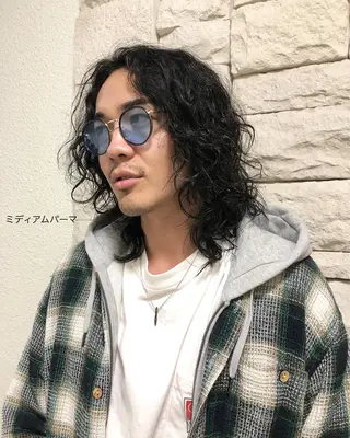 パーマ ヘアアレンジ メンズ ainico+所属・メンズ特化✂️栗原 侑也のヘアスタイル
