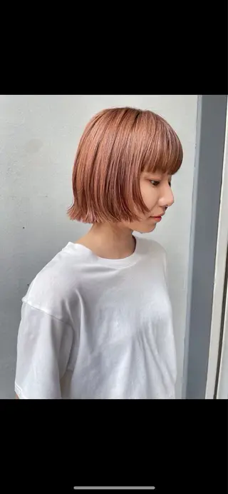 ショート カラー ハナ🌼 ボブ/透明感カラーのヘアスタイル