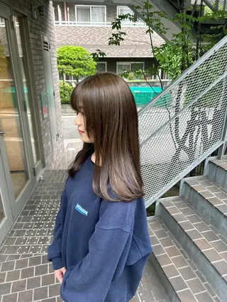 ロング カラー pele 梅田　annex所属・PELEハイトーン shinobuのヘアスタイル