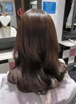 セミロング カラー 韓国ヘア ♡tomimaのヘアスタイル