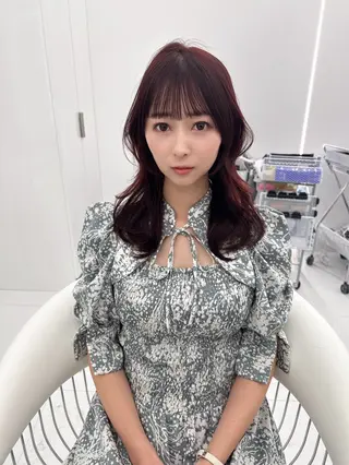 セミロング カラー COA GINZA 空也/前髪/顔まわりのヘアスタイル