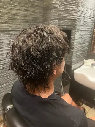 ミディアム メンズ ヒロ銀座　barber shop新宿店所属・長野 風人のヘアスタイル