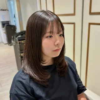 セミロング Kurumi 🩰暖色カラーのヘアスタイル