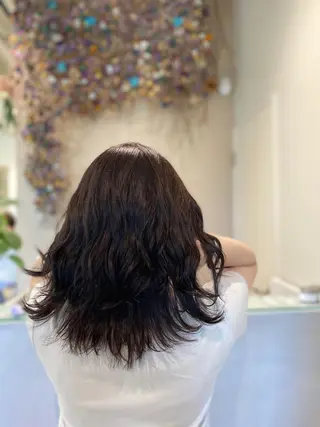 ミディアム カラー ボブ/インナーカラー /眉毛/Miyuのヘアスタイル