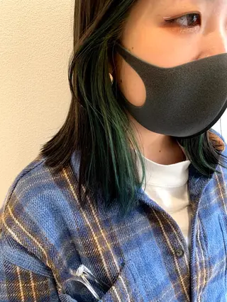 ミディアム カラー MARU レイヤー/パーマのヘアスタイル