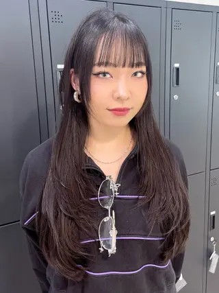 ロング yu-kaハッシュ カット/韓国レイヤーのヘアスタイル