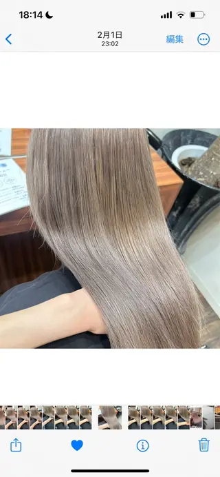 ロング カラー ❣️星野のあ❣️ 優しいダブルブリーチのヘアスタイル