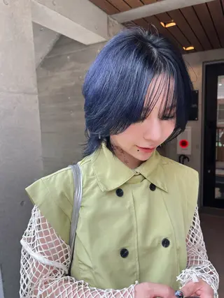 ミディアム カラー 暖色/パーマ 🌼クニトウメイのヘアスタイル