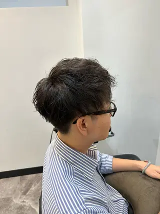 ショート メンズ メンズパーマ特化🏆 宮崎健人✨️のヘアスタイル