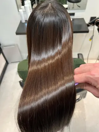 ロング 髪質改善/縮毛矯正 艶カラー/珠聡のヘアスタイル