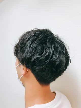 ショート パーマ メンズ エンドウ ミノリ🤎 /半個室/レイヤーのヘアスタイル