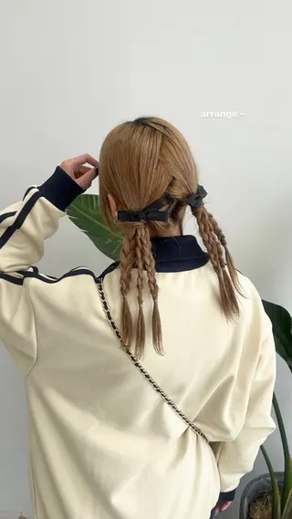 カラー ヘアアレンジ 服部 沙弥佳のヘアスタイル