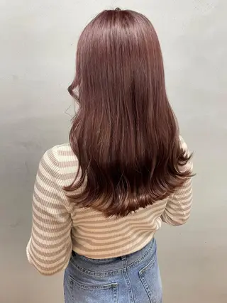 セミロング カラー 女性リピ90%🍨 🩷佐藤みずきのヘアスタイル