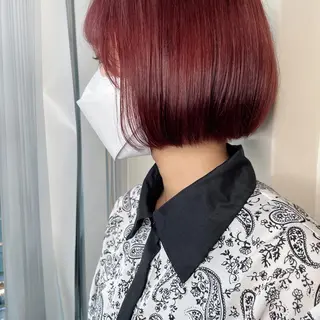 ショート カラー ボブウルフ／ボブ Satsuki【名駅のヘアスタイル
