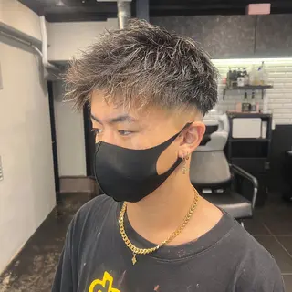 ショート カラー パーマ メンズ メンズ特化/パーマ/ メッシュ/竜成のヘアスタイル