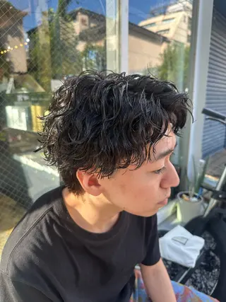 ショート パーマ メンズ ツイスパ/メンズ パーマ/歩夢のヘアスタイル