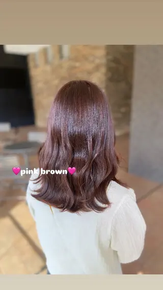 セミロング 🎀透明感カラー 🐈ナズナのヘアスタイル