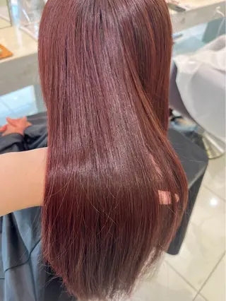 ロング カラー 艶カラー/縮毛矯正/ ブリーチカラー/みなのヘアスタイル