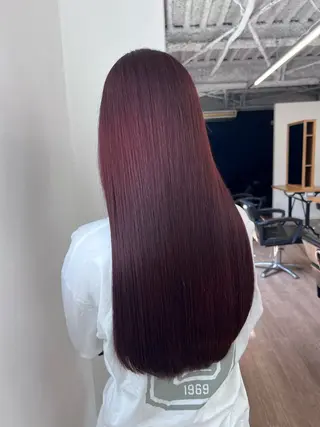 ロング カラー 透明感×髪質改善🧸 韓国ヘア　武田涼のヘアスタイル