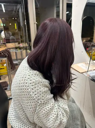 カラー ベージュ/ダブルカラ ー/新潟駅/青柳萌果のヘアスタイル