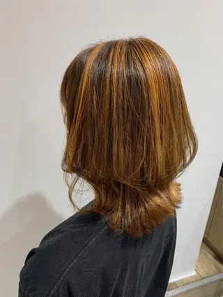 ミディアム カラー ヘアアレンジ 近藤千翔🩵 髪質改善Periodのエステ・リラクイメージ