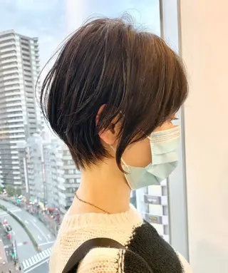 ショート カラー ⭐️小顔ショート⭐️ 大鷲拓海のヘアスタイル