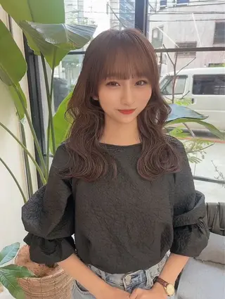 ミディアム 韓国風レイヤーカット 松葉翔のヘアスタイル