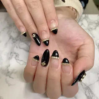 ネイル はな💎ネイル ワンホン、長さ出しのネイルデザイン