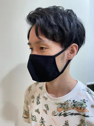 パーマ メンズ salowin渋谷kitaya park前所属・RIKA韓国ヘア/く びれヘア/上品カラーのヘアスタイル