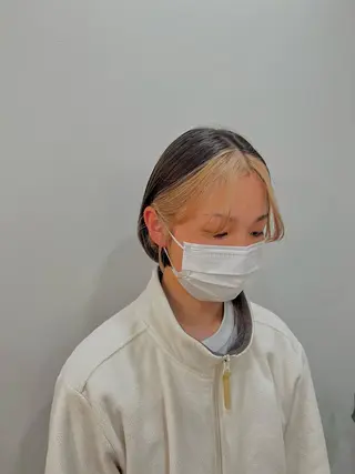 ミディアム カラー 今田 飛奈のヘアスタイル