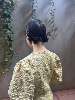 ミディアム ヘアアレンジ 【ヘアセット/美眉】 吉川玲のヘアスタイル