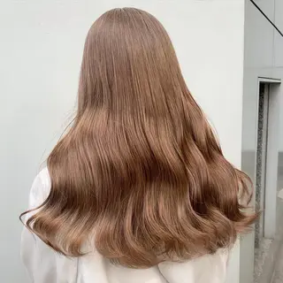 ロング カラー くすみミルクティー/ ブラウン🪡TOWAのヘアスタイル