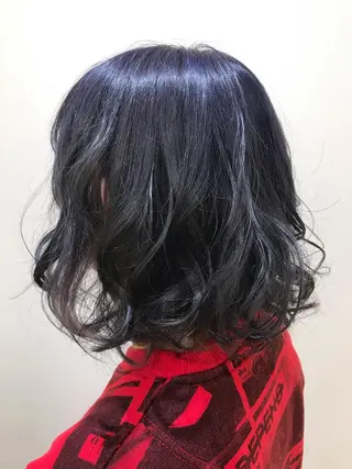 ミディアム カラー 清藤 綾のヘアスタイル