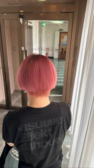 ショート カラー ヘアアレンジ cecil hair 難波店所属・髪質改善透明感カラー /SHOGO☀️のヘアスタイル