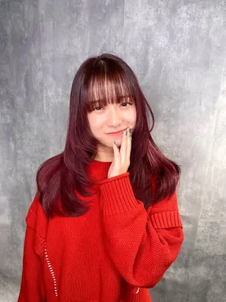 カラー 💫miyu💫デザ インカラー/アレンジのヘアスタイル