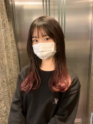 セミロング カラー ブリーチ＆カラーが 得意☀️望月宣雄☀️のヘアスタイル