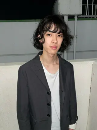 ミディアム パーマ メンズ vetica所属・フジヤ サイタのヘアスタイル