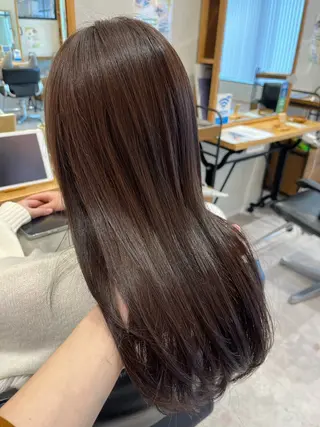 セミロング カラー 髪質改善 asukaのヘアスタイル